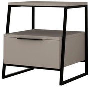 Stolik nocny ORI czarny/taupe