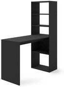 Czarne biurko komputerowe z regałem P4-B15