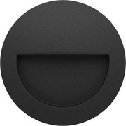 Beneito & Faure - Mis R Wall 3W LED Recessed Step Light - Okrągła lampa ścienna schodowa IP65 Switch 2700K/3200K/4000K - Czarna