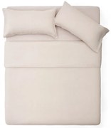 Szarobeżowa pościel jednoosobowa z mieszanki lnu 150x220 cm Simmel – Kave Home