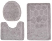 Popielaty antypoślizgowy komplet chodniczków łazienkowych M4-S65