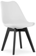 Białe krzesło BALI MARK z czarnymi nogami