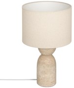 Lampa stołowa z trawertynową podstawą ERIN, Ø 28 x 47,5 cm