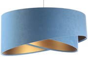 Niebiesko-złota welurowa lampa wisząca - EX996 W1-E82