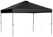 Outsunny Pawilon Ogrodowy Składany 3x3m Czarny Namiot Ogrodowy z Śledziami | Aosom PL