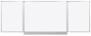 Biała tablica do pisania otwierana tryptyk, magnetyczna 3600 x 1200 mm
