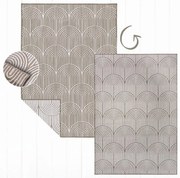 Dywan zewnętrzny dwustronny Pangli brązowo-kremowy 80 cm x 150 cm