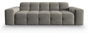 Szara aksamitna sofa 222 cm Kendal – Micadoni Home