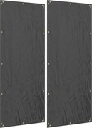 Outsunny Osłona na regał na drewno kominkowe, zestaw 2 szt., wodoodporna i ochrona przed kurzem, 148 x 62 cm, Czarna