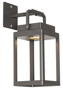 Zewnetrzna Lampa ścienna zewnętrzna ciemnoszara z wbudowaną lampą LED do ładowania - Yara Nowoczesny Oswietlenie zewnetrzne