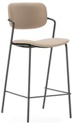 Beżowe hokery zestaw 2 szt. (wysokość siedziska 68 cm) Maika – Marckeric