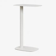 Stolik Pomocniczy Prostokątny 40x25 Cm Z Stali Odelia Gardenia Biel & ↑65 Cm - Sklum