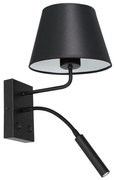 Lampa ścienna ARDEN 1xE27/60W + 1xG9/8W/230V czarno-biała