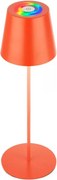 Briloner 7510012-LED RGB ściemnialna lampa stołowa CALIDA 2,5W/5V IP44 1200mAh pomarańczowa