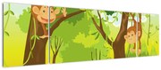 Obraz - Małpy (170x50 cm)