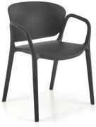 Minimalistyczne czarne ogrodowe krzesło C3-G41