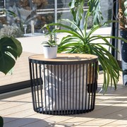 Stolik z miejscem do przechowywania Clubo 55 l owalny PROSPERPLAST