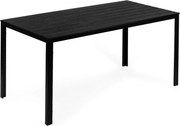 Stół ogrodowy polywood dla 6 osób Sorelia 156x78 cm, czarny