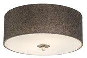 Rustykalna lampa sufitowa taupe 30 cm - Drum Jute Nowoczesny Oswietlenie wewnetrzne