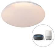 Inteligentna nowoczesna lampa sufitowa biała 38 cm z diodami LED i RGB - Iene Nowoczesny Oswietlenie wewnetrzne