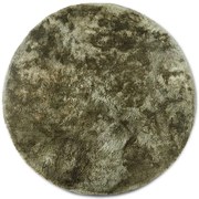 Dywan Cosy Shaggy Zielony Elle Decoration Koło – miękki, wysoki włos 200 cm x 200 cm Certyfikat Oeko-Tex