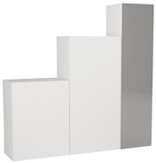 Szafa modułowa 3-drzwiowa - Z lustrem - szer. 180 cm - Biały - TELEZA