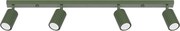 Lampa Sufitowa Minimalistyczny Karbon, Aluminium - 4 Źródło - L.81 X H.16.5 Cm - Zielony Oliwkowy
