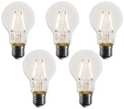Zestaw 5 żarówek LED E27 A60 Przezroczyste 3W 320 lm 2700K