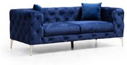 Ciemnoniebieska aksamitna sofa 197 cm Como – Artie
