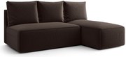 Brązowa sofa narożna z funkcją spania T3-L50