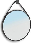 Okrągłe lustro ścienne w metalowej ramie, Ø 40 cm
