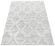 Dywan nowoczesny Pisa 3D Romby szaro-kremowy 60 cm x 110 cm