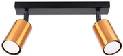 Lampa sufitowa z 2 reflektorkami czarny + miedź - 5X A570 T9-G20