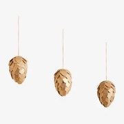 Zestaw 3 Ozdób Świątecznych Z Papieru Elysia Złoto - Sklum