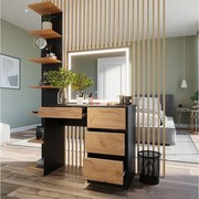 Toaletka antracyt/złoty dąb 90x40x75 sherry