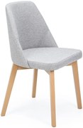Jasnoszare krzesło drewniane do stołu dąb artisan T3-B77