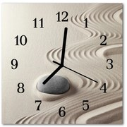 Zegar ścienny kwadrat Kamienie piasek