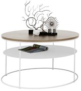 Okrągły stolik kawowy z stylu skandynawskim dąb lancelot M6-S96