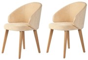 Zestaw krzeseł do jadalni Bentley Beige and Light Oak, 2 szt.