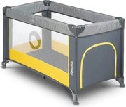 Lionelo - Łóżeczko turystyczne STEFI szare/żółte