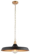 Endon 99998 - Żyrandol na łańcuchu SABIAN 1xE27/10W/230V czarny/złoty