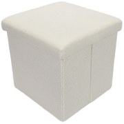 Pufa ze schowkiem boucle BINI, 38 x 38 x 38 cm