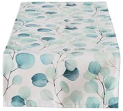 Bieżnik dekoracyjny z motywem roślinnym EUKANA, 40 x 140 cm