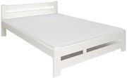 Białe drewniane łóżko z materacem 120x200 P2-S01