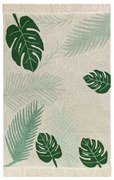 Zielono-kremowy bawełniany dywan dziecięcy tkany ręcznie odpowiedni do prania 140x200 cm Tropical Green – Lorena Canals