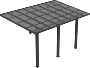 Wiata pergolowa aluminiowa dostawiana z dachem poliwęglanowym - 15,13 m² - antracyt - PAZERA