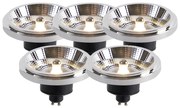 Zestaw 5 Żarówek LED GU10 AR111 11W 820 lm 3000K