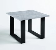 Stolik kawowy z czarnym stelażem i szarym blatem A1-B97