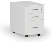 Kontener biurowy mobilny na teczki zawieszkowe SOLID, 3 szuflady, biały