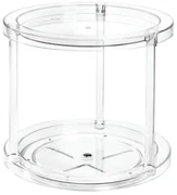 Okrągły obrotowy dwupoziomowy stojak na pojemniki iDesign The Home Edit, ⌀ 24,1 cm